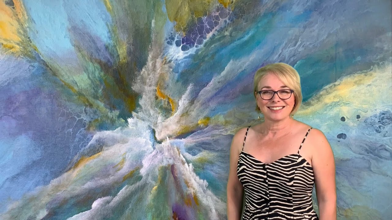 #188 How to add Colour to Create Depth & Power. Tutorial to Embellish an Abstract Acrylic Painting!