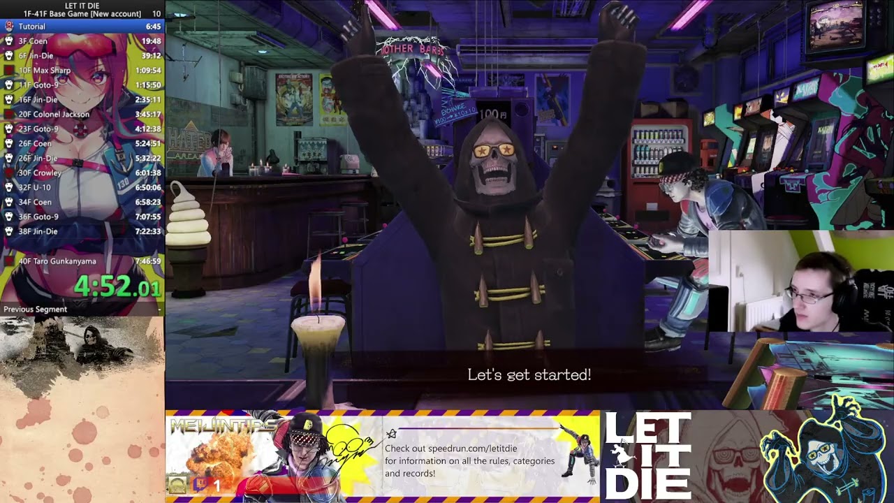 Let It Die Speedrun | 1-41F Base Game - New account (former WR) 