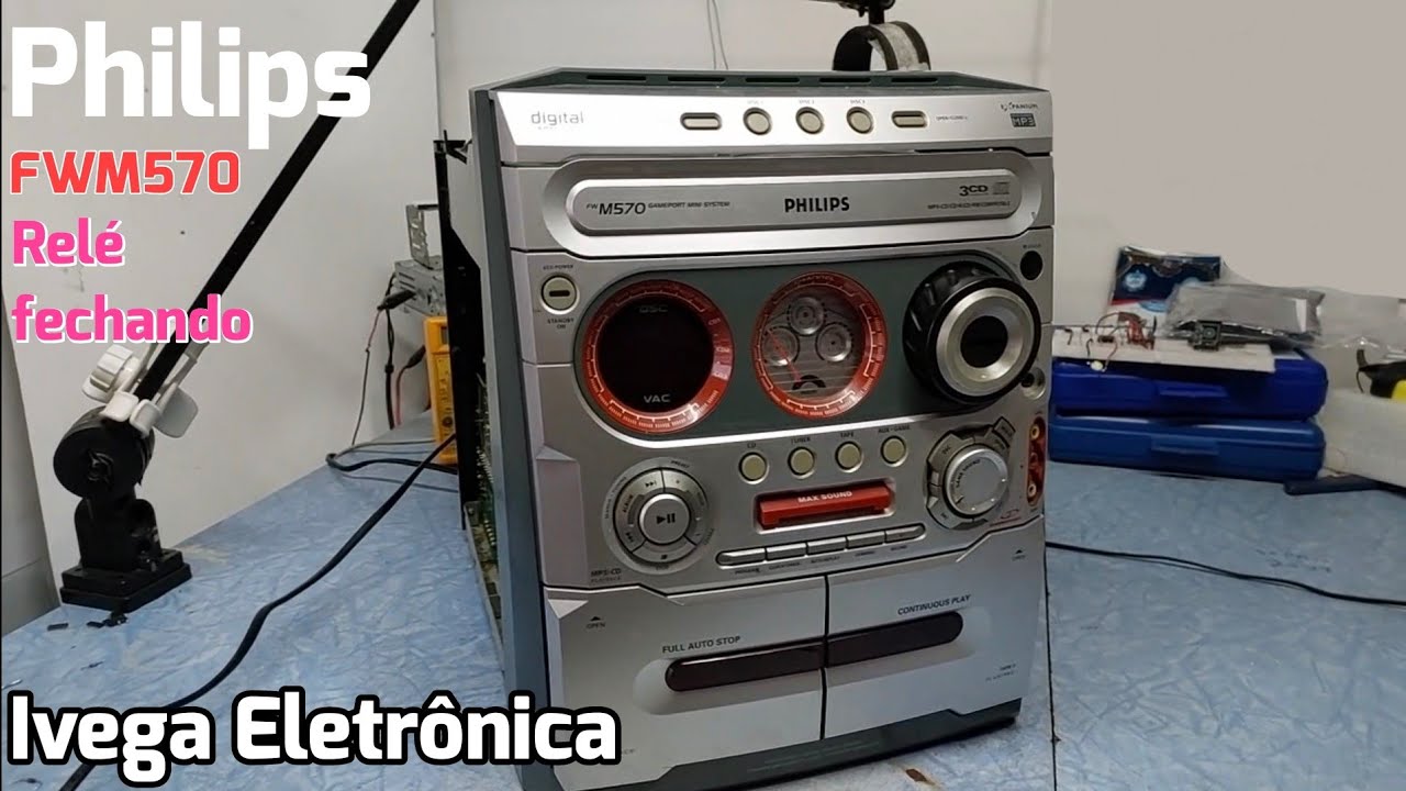 Philips FWM570, não liga, análise do defeito, problema resolvido !