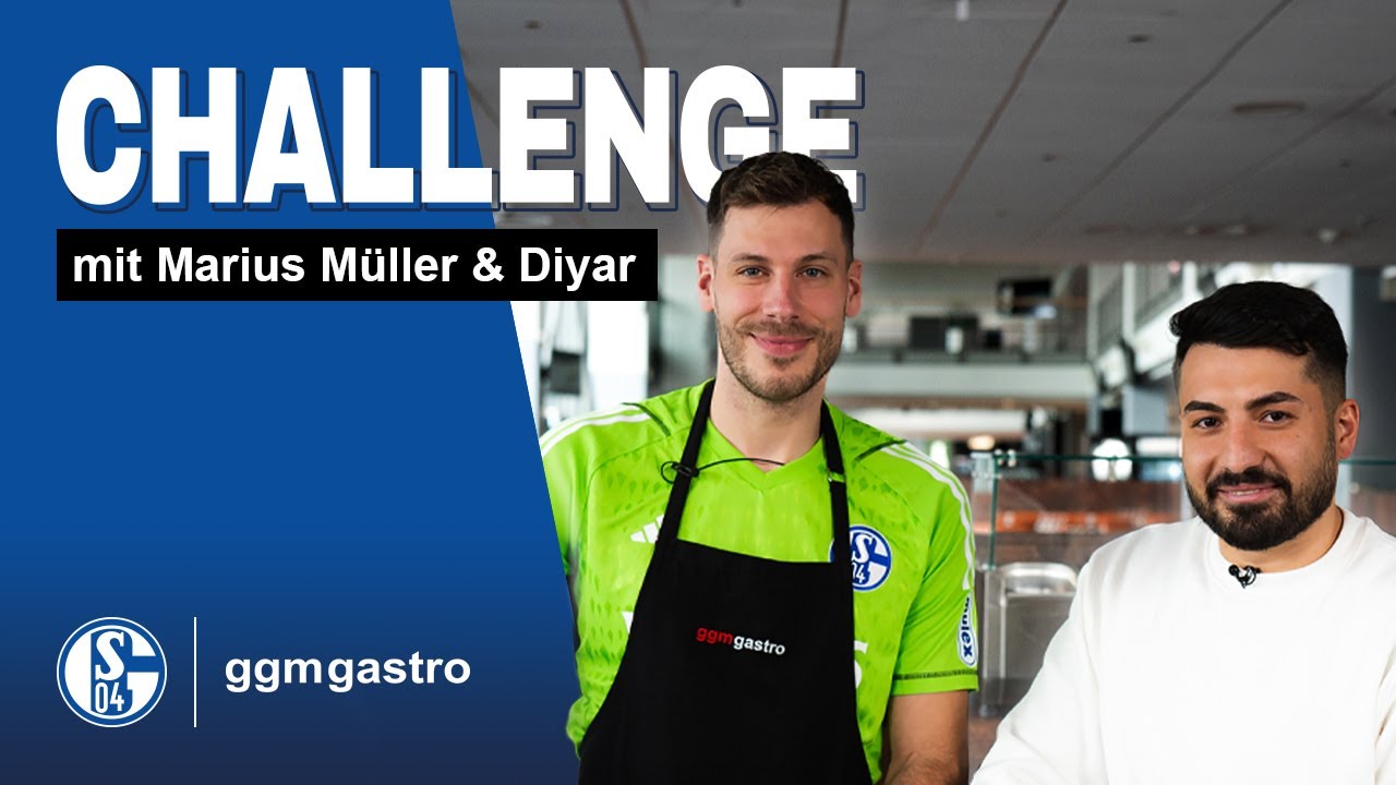 Küchen-Challenge auf Schalke! ﻿💙﻿﻿🤍﻿ Marius Müller vs. Diyar!