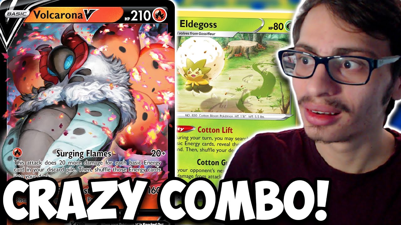 CRAZY Combo! Volcarona V/Eldegoss Deck! Discard A Bunch Of Energy On PTCGO