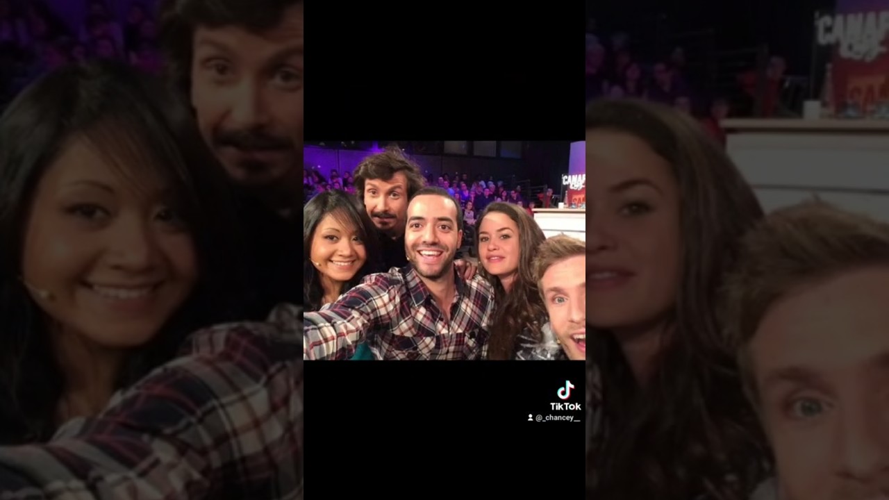 Tournage &eacute;mission tv Canap&eacute; quiz avec l'&eacute;quipe du film Babysitting sur TMC