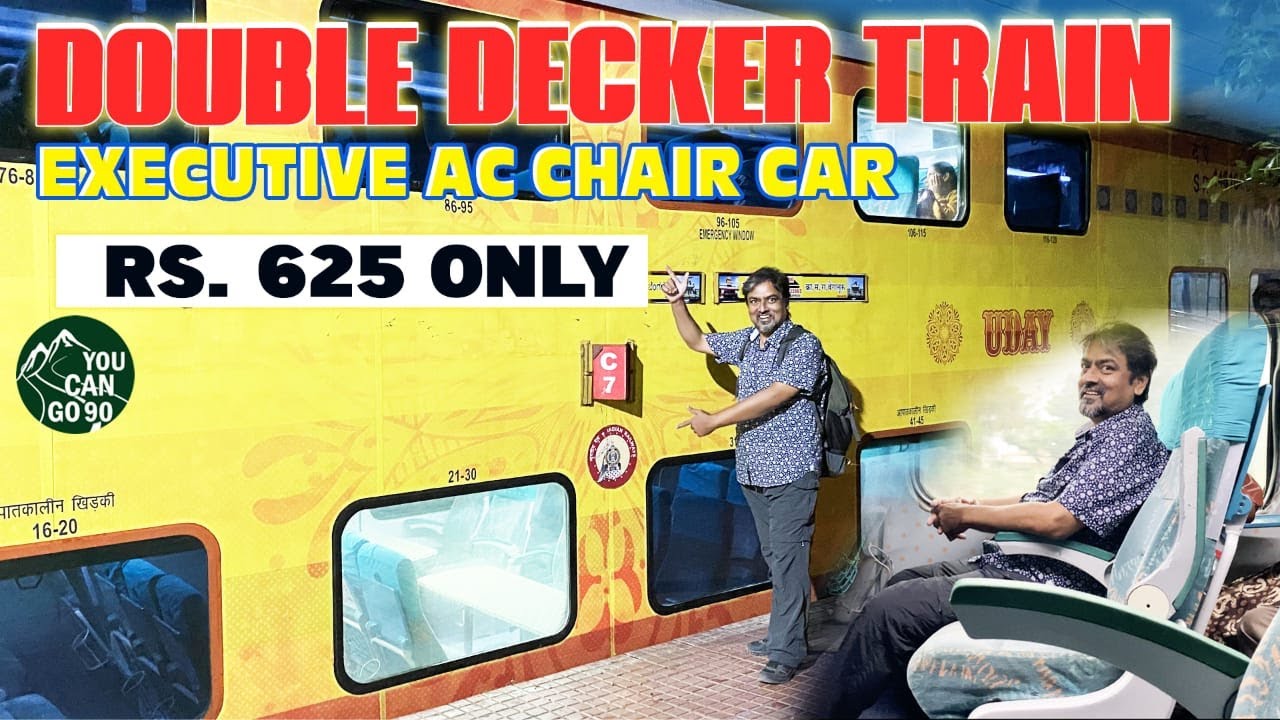DOUBLE DECKER TRAIN (AC) IN TAMIL NADU Rs.625 UDAY EXPRESS COIMBATORE TO BENGALURU YOU CAN GO 90