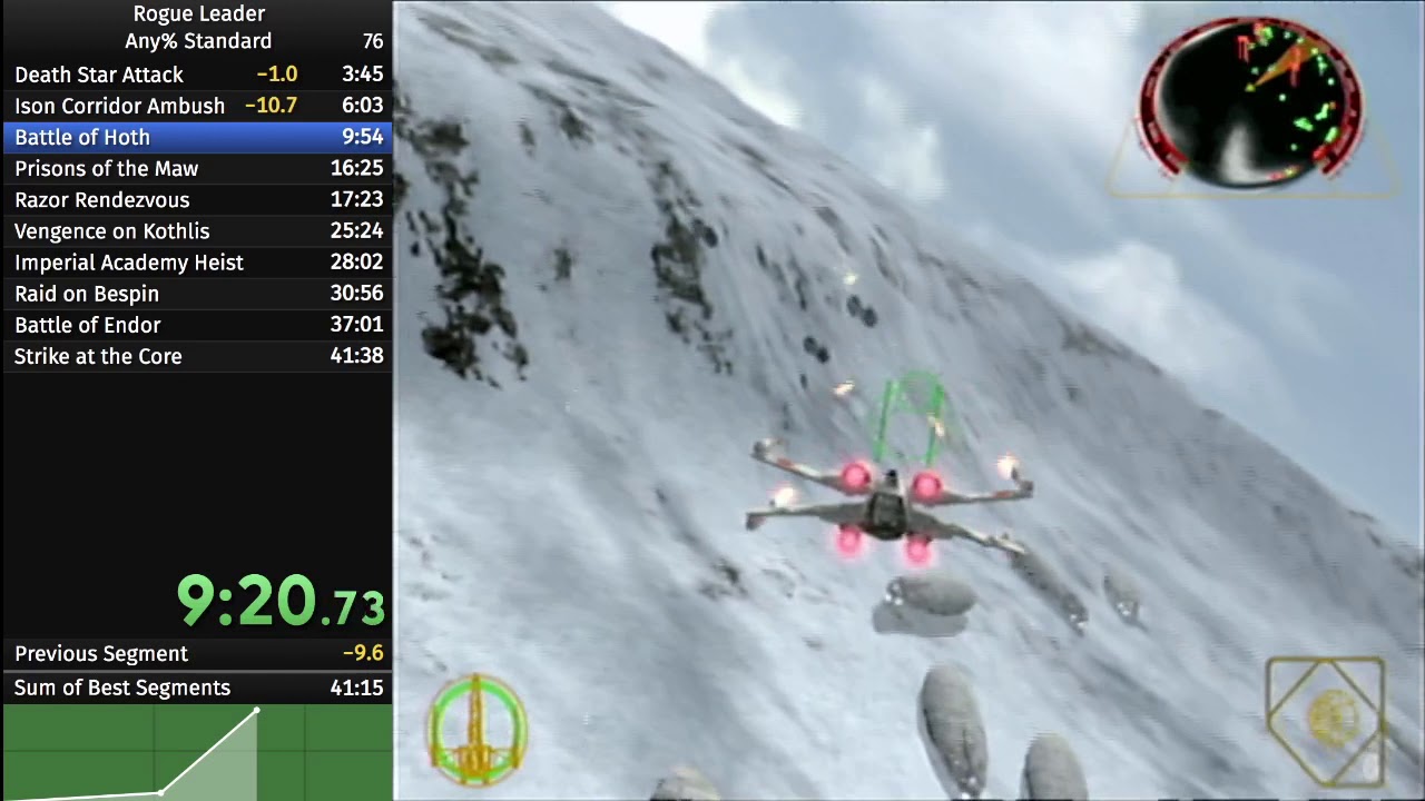 Rogue Squadron II: Rogue Leader Speedrun in 41:13 (Standard Ship)