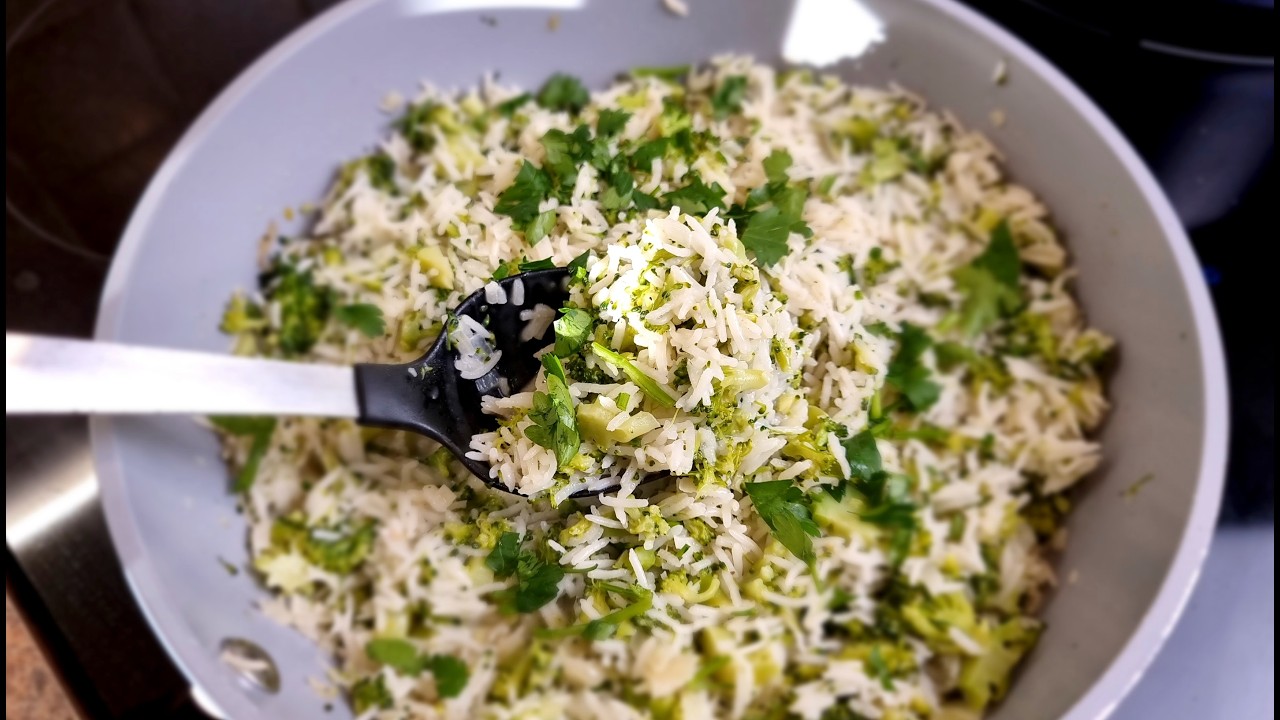 Гарнир, который понравится всем! Сливочный рис с брокколи!🥦🍚