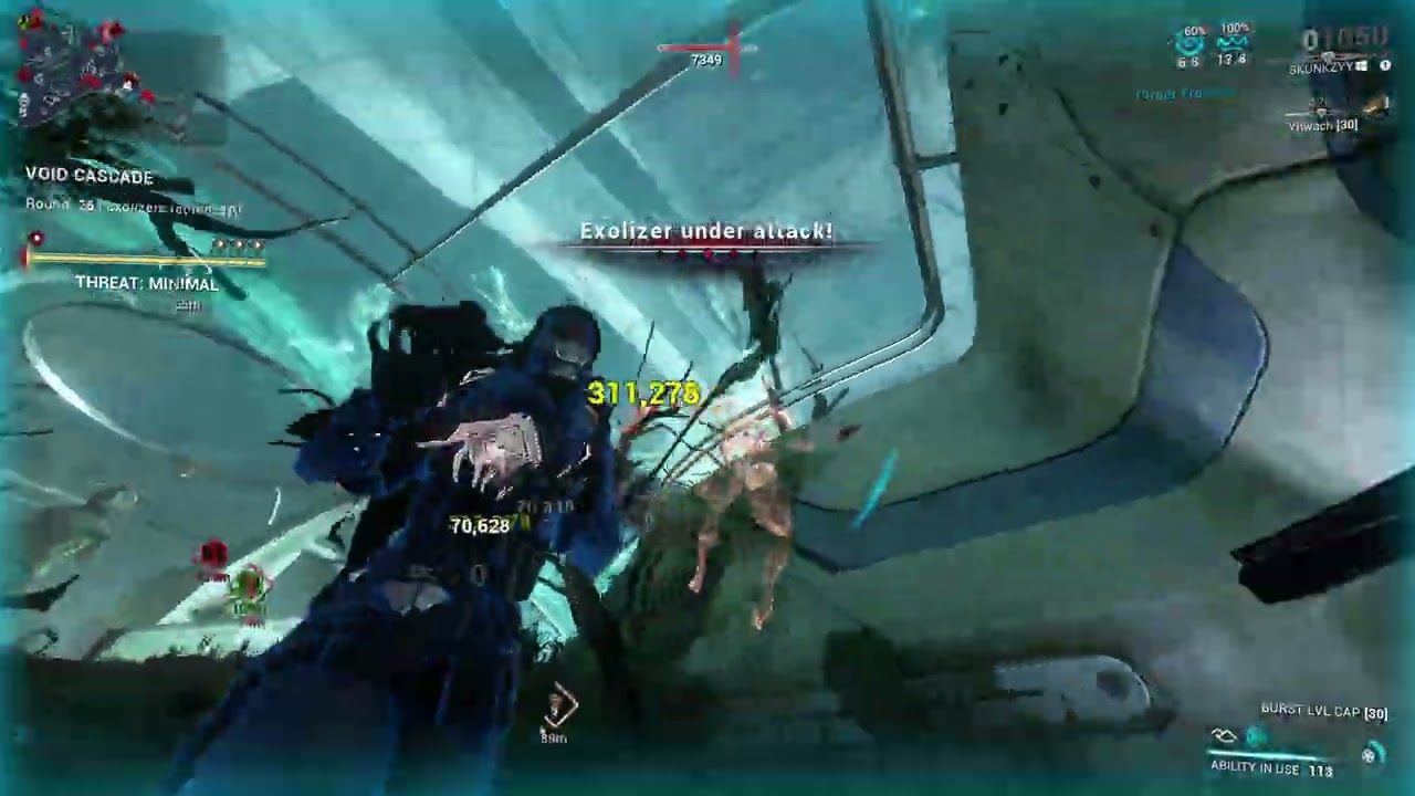 Warframe | Volt vs lvl 9999 | Solo | Void Cascade SP Level Cap |
