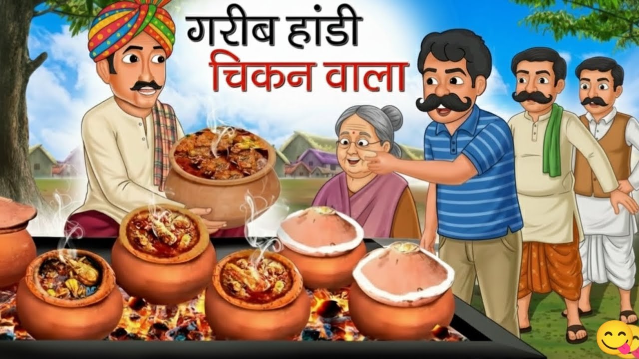 गरीब हांडी चिकन वाला । Gareeb Handi Chiken । Moral story। Hindi Kahani । Hindi Story । Cartoon 
