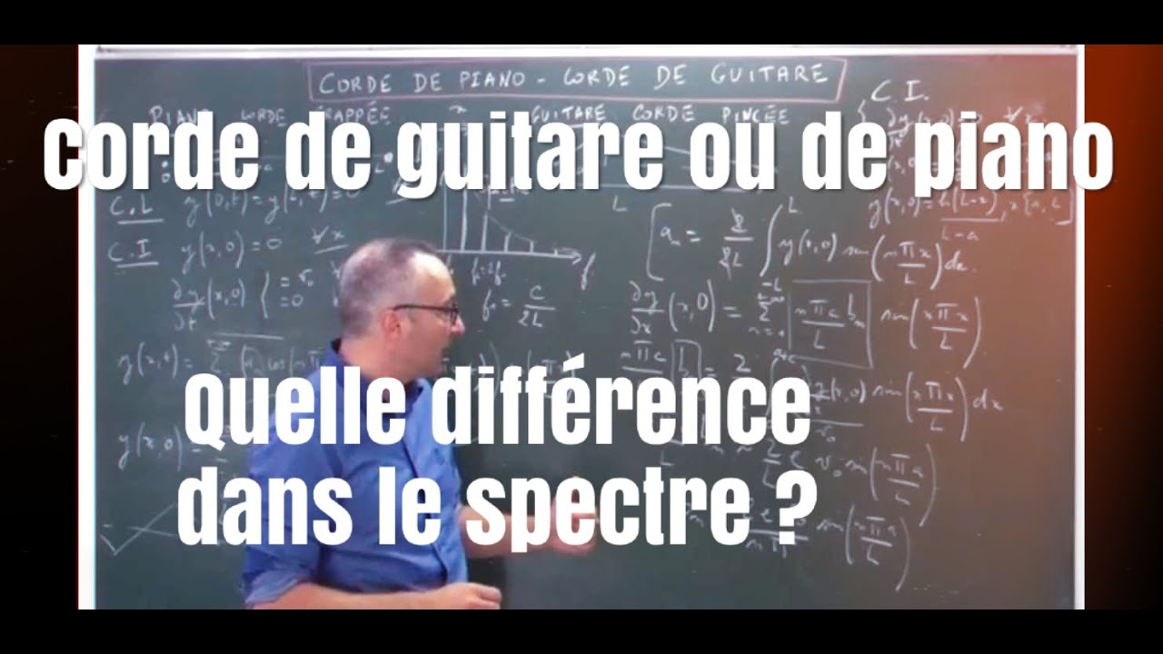 Corde frappée (piano)/ corde pincée (guitare), quelles différences dans le spectre ?