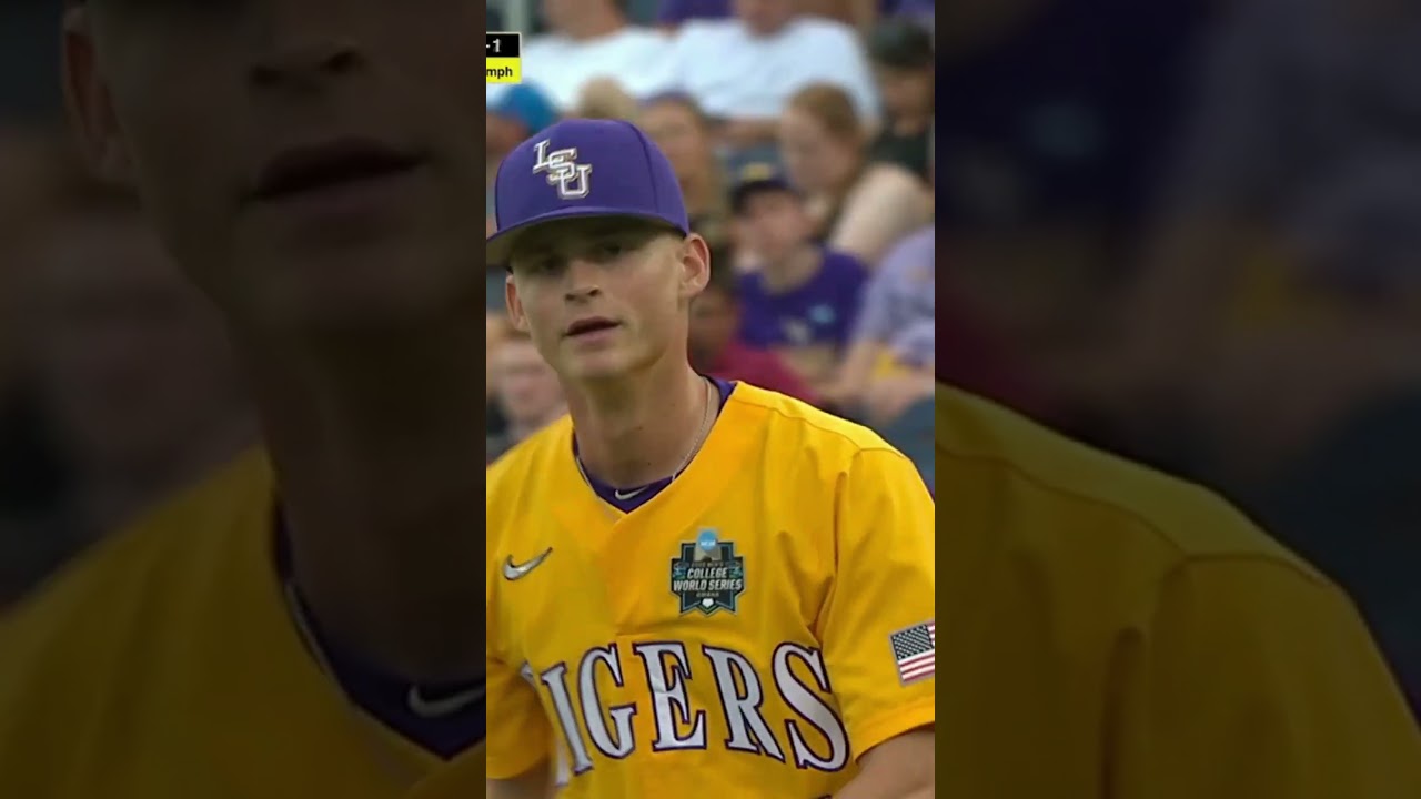 LSU's Gavin Guidry Brings the Juice In 3 Pitch AB vs. Brock Wilken #shorts #mcws
