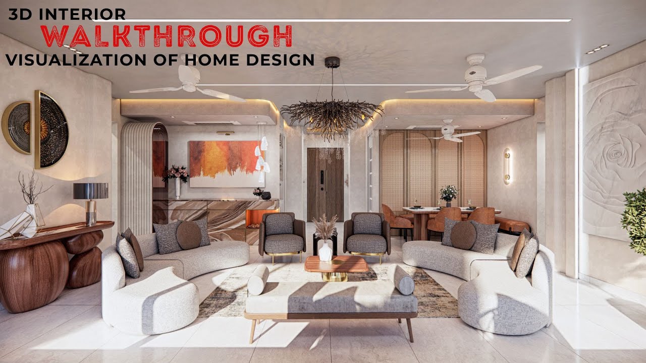 Step Inside Luxury: 3D Walkthrough of Bedroom, Bathroom & Living Room Interior House Design