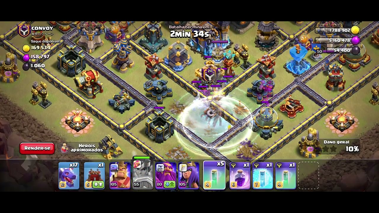 Péssimo ataque na Liga de Guerras de clã #clashofclans 