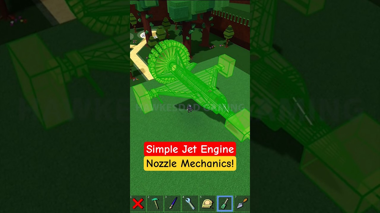 Roblox Build a Boat for Treasure Simple Fighter Jet Engine Nozzle Mechanics #roblox #babft