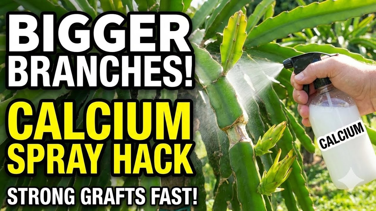 The Simple Calcium Spray HACK for Stronger Dragon Fruit Grafts.