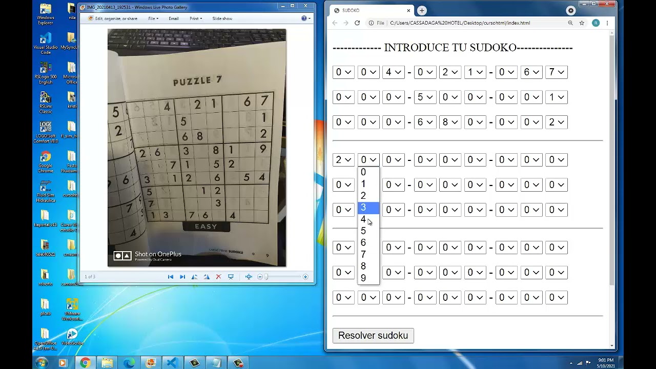 RESOLVER SUDOKU EN TRES SEGUNDOS EXPLICADO VIDEO 1 HTML JAVA SCRIPT
