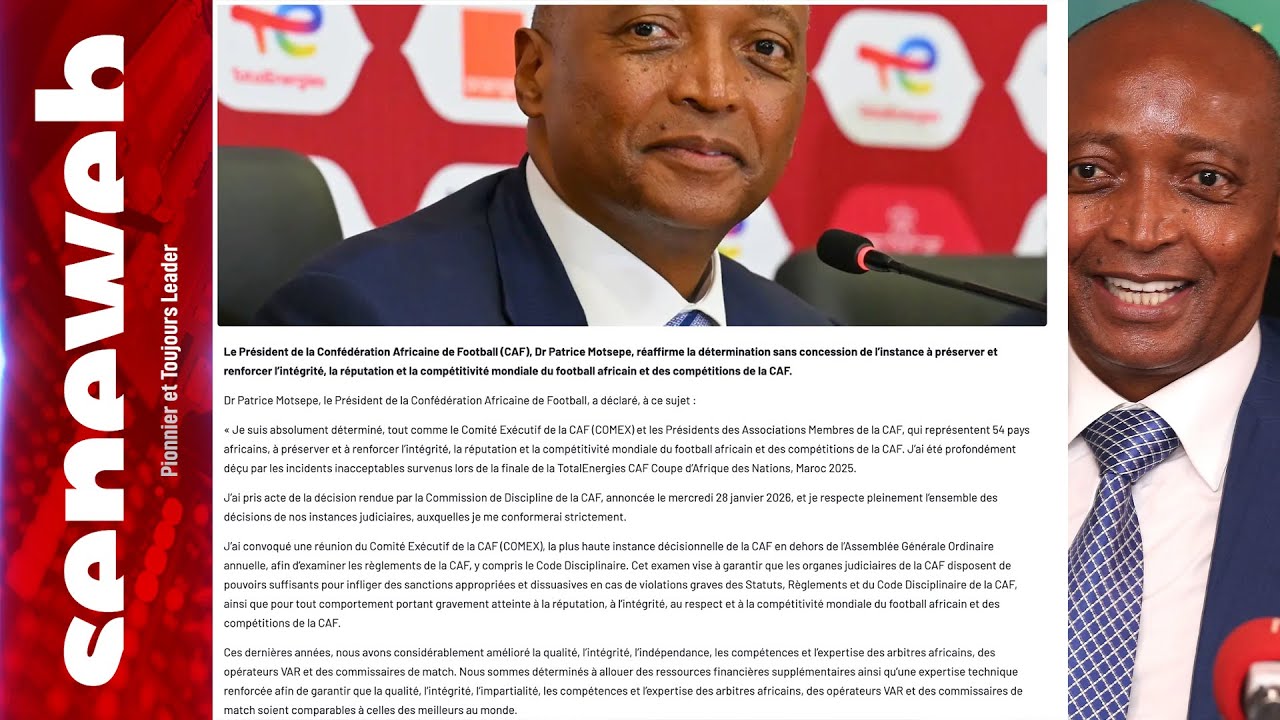 CAF : le président Patrice Motsepe fait une importante déclaration officielle