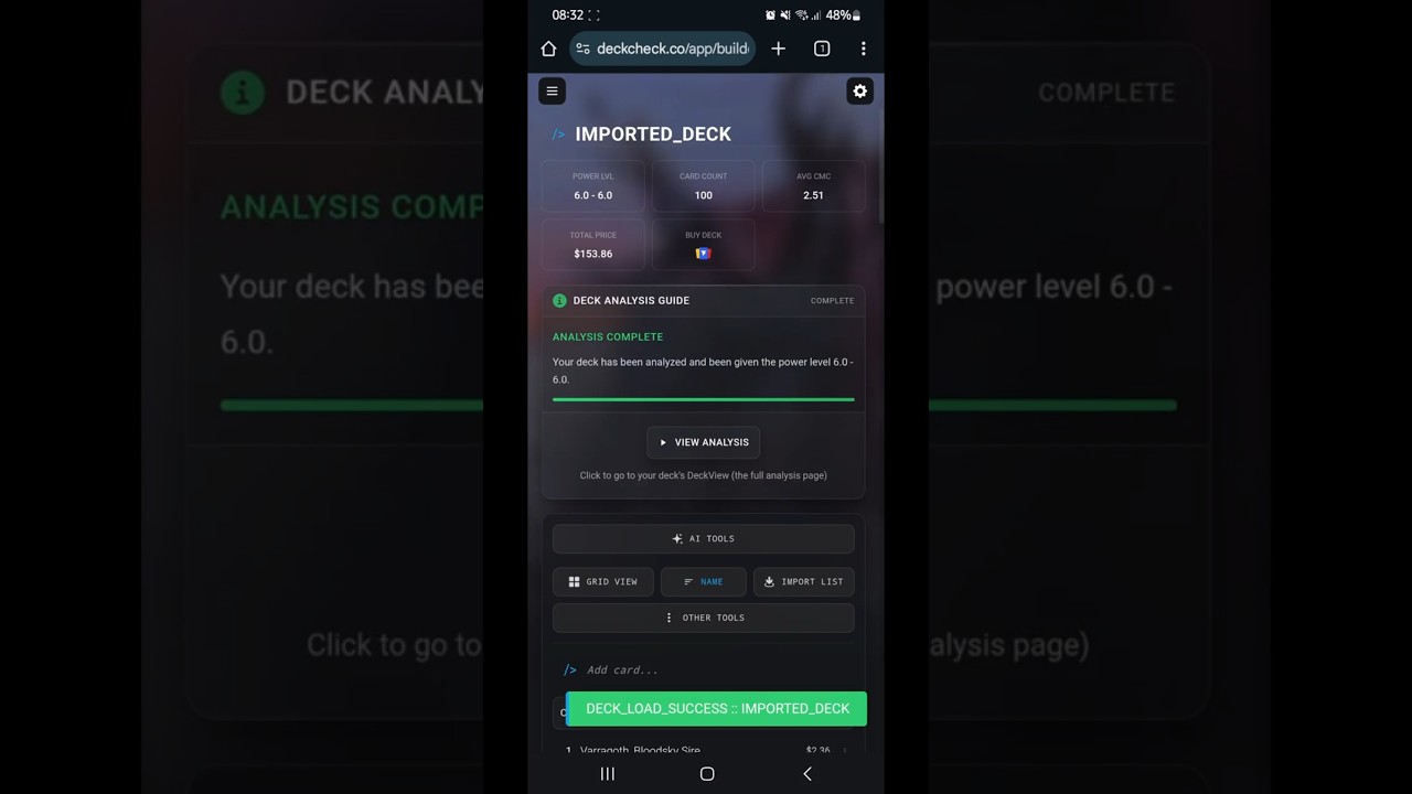 New MTG EDH Deck Tool powered by AI Technology www.deckcheck.co #edh #moxfield #mtg #cedh