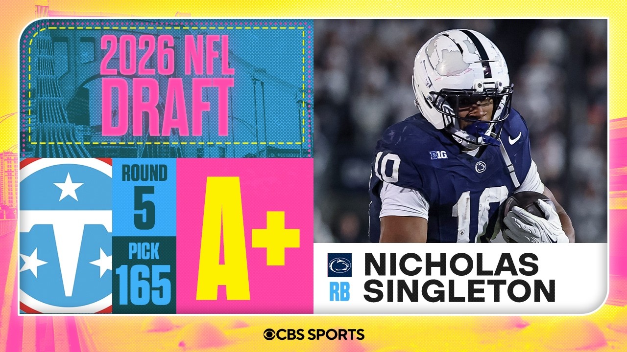 Titans select Nicholas Singleton in Fifth Round, No. 165 overall | 2026 NFL Draft Grades & Reaction