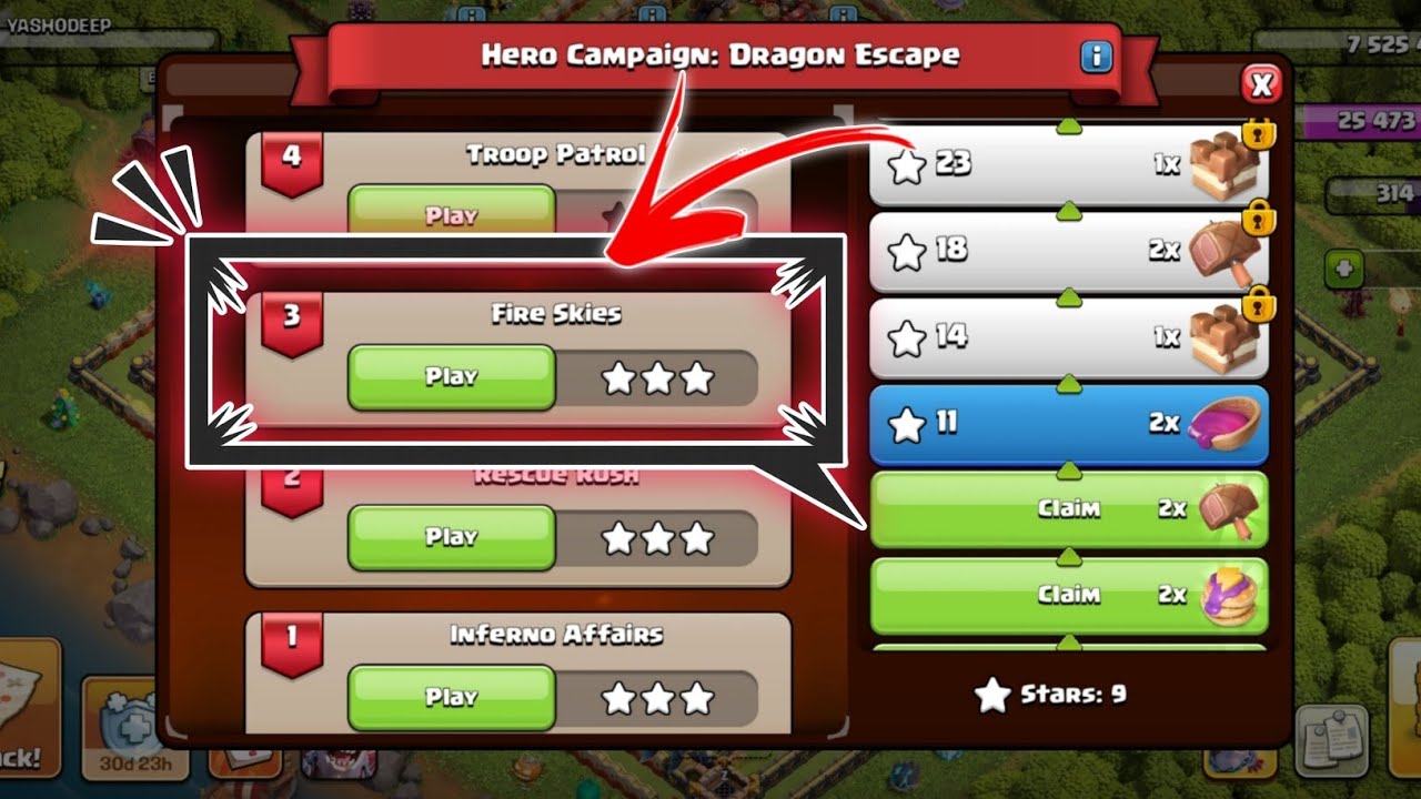 FIRE SKIES (Level 3) Easy Method 🔥| Hero Campaign: Dragon Escape ✅ Dragon Escape Level 3