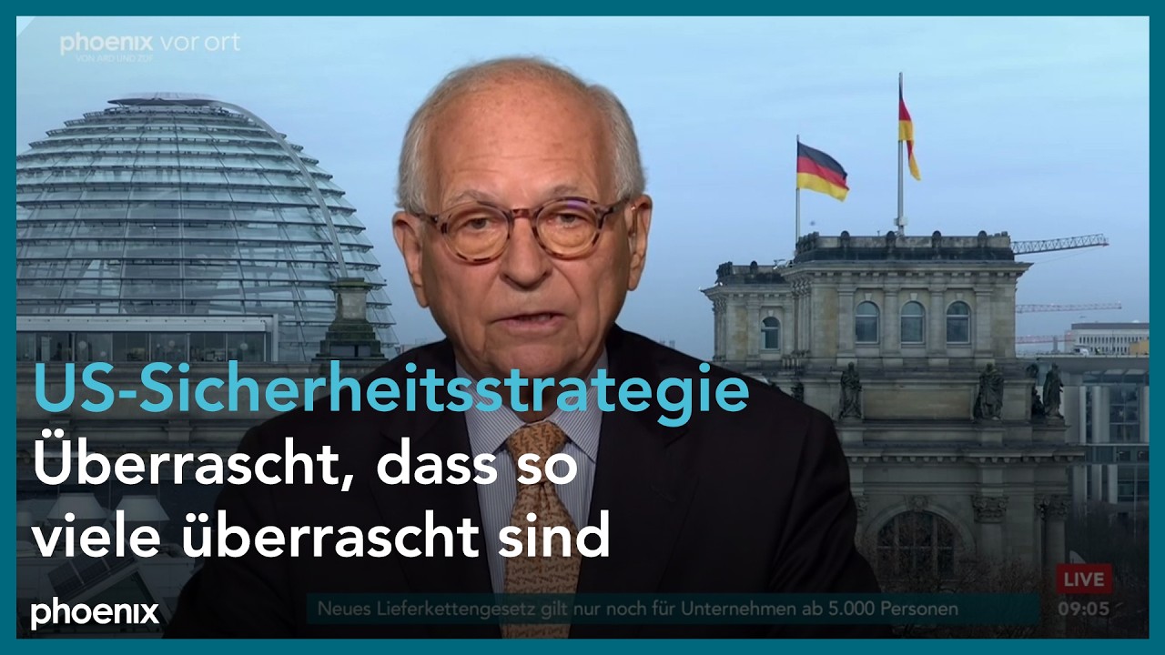 phoenix tagesgespräch mit Wolfgang Ischinger zur neuen US-Sicherheitsstrategie am 09.12.25