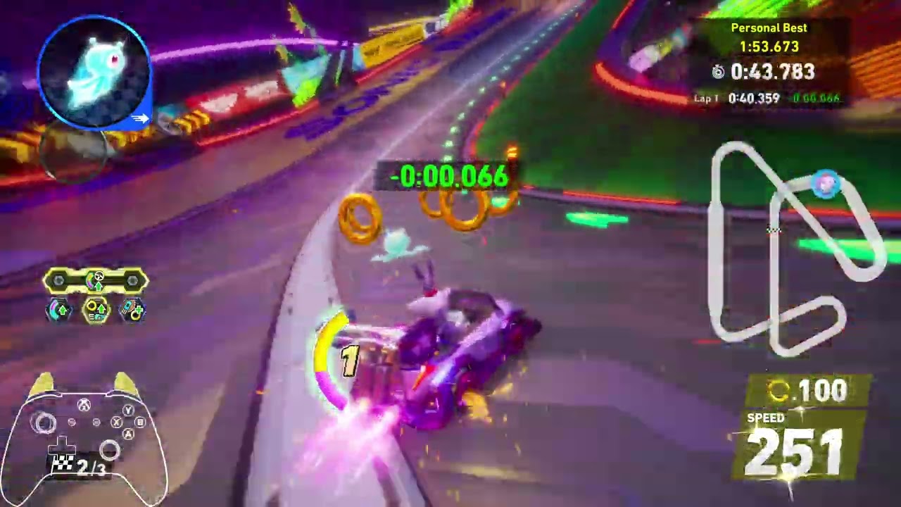 Sonic Racing Crossworlds | Time Trials (SSS) | E-Stadium 1:53.639 (Former WR)