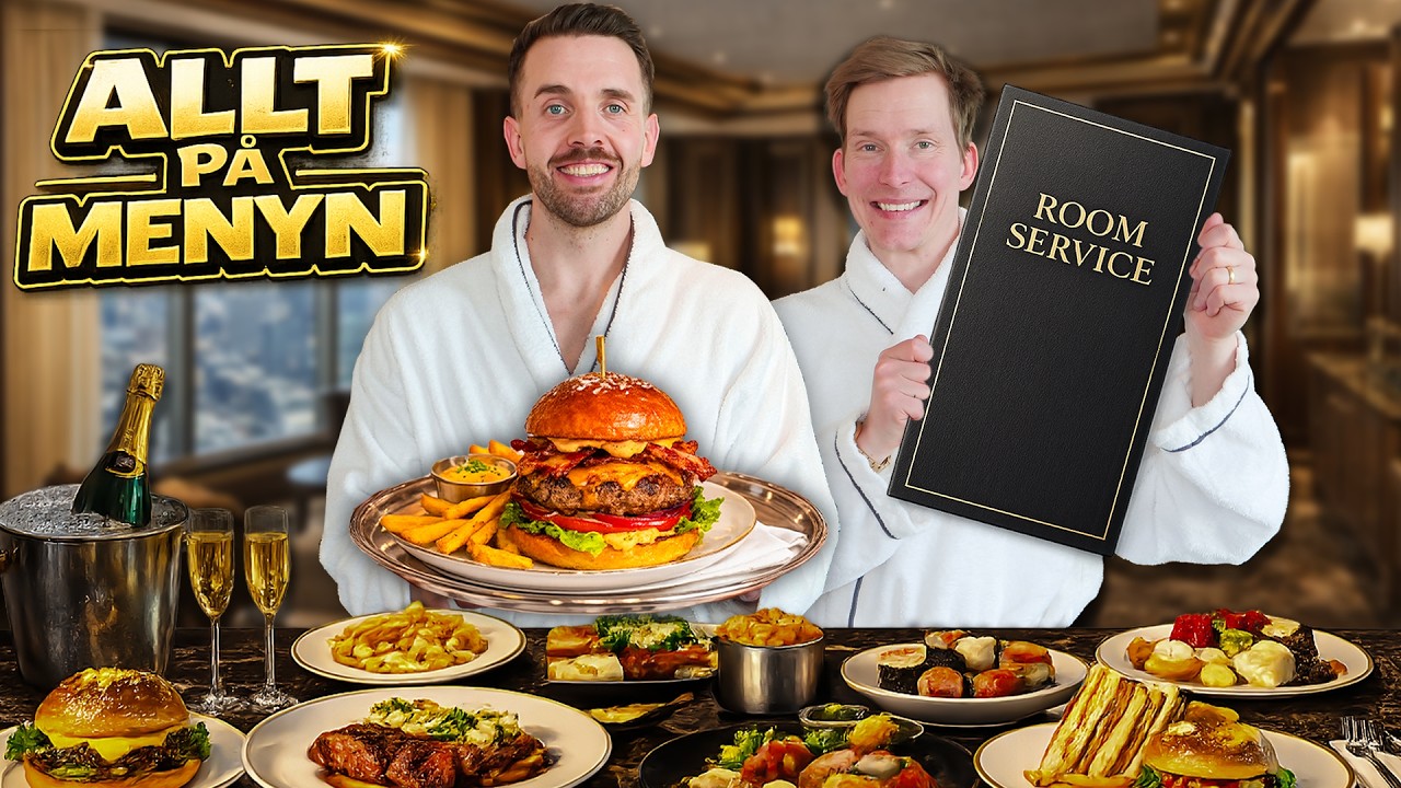 Vi beställer ALLT från roomservice i en lyxsvit!