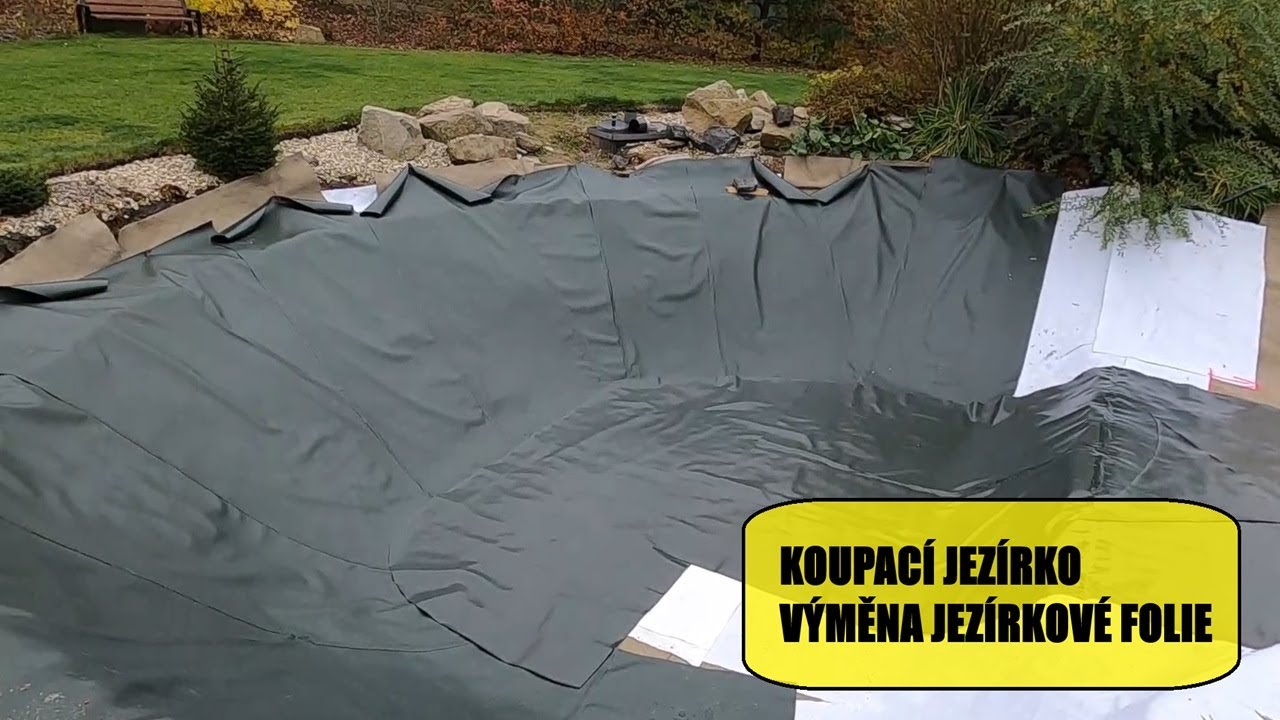 Koupací jezírko - výměna jezírkové folie