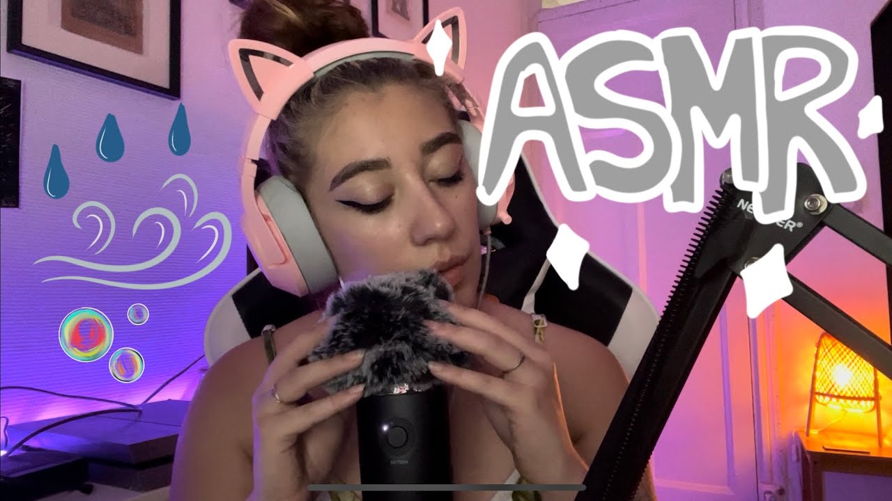 ASMR Fr - Inspiré de la nature  (Fluffy Mic, deep breathes, baton de pluie et bulles d'eau) 💧🌊💨