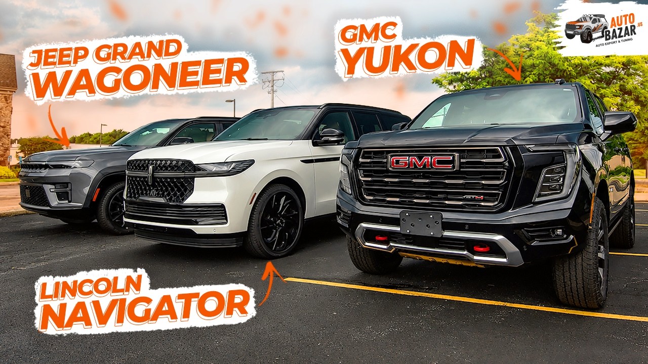 Лучший роскошный внедорожник из США? Сравнение Jeep Grand Wagoneer, Lincoln Navigator и GMC Yukon