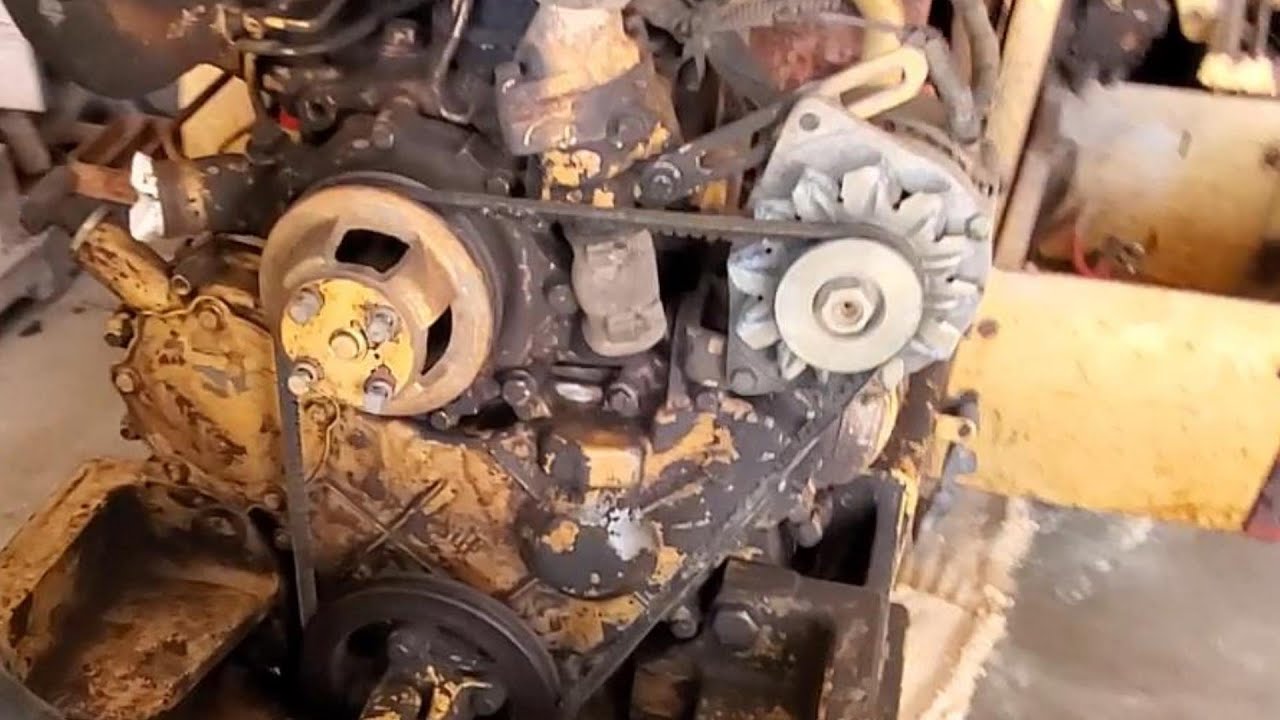 555D Backhoe Fan Belt Replacement