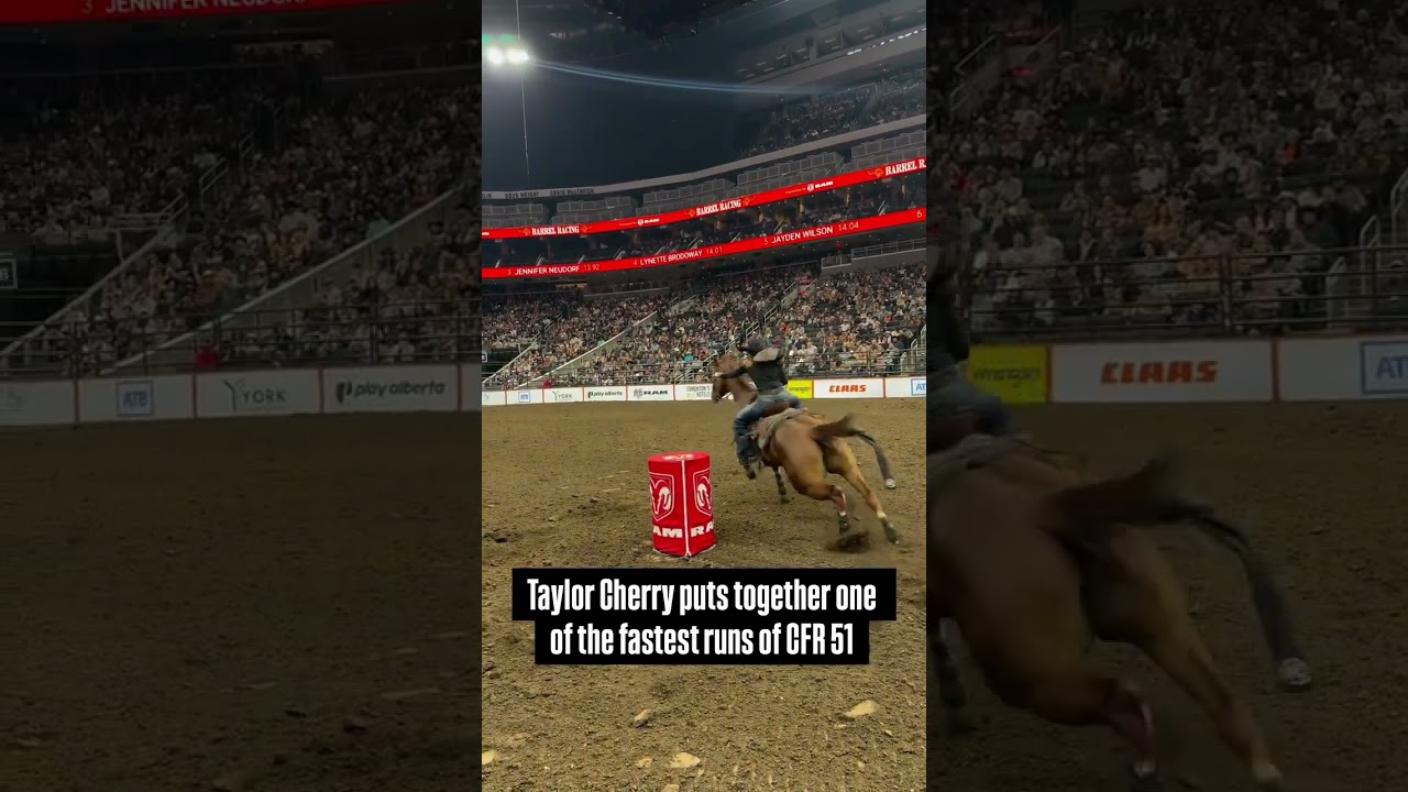 Taylor Cherry puts a bow on the barrel racing for CFR 51 with a 13.72-second run! 👏