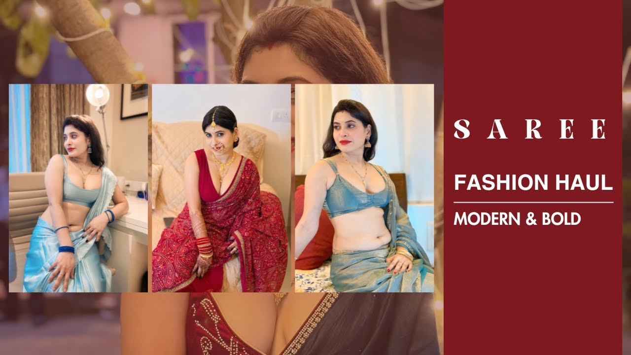 Bold Saree Try-On Haul 🔥 Modern Saree Draping Looks🥻