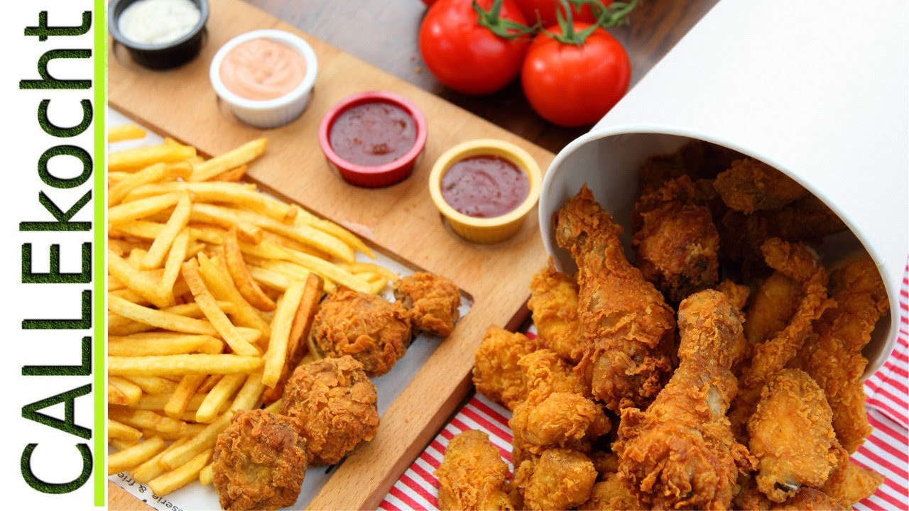 Knuspriges Backh&auml;hnchen - viel besser als KFC. Rezept.
