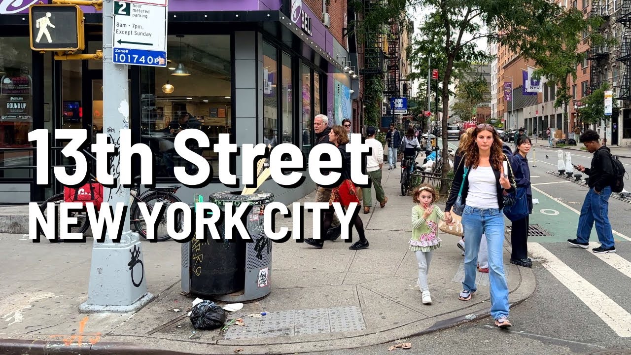 NEW YORK CITY 13th Street 🇺🇸 Downtown Walk 4K