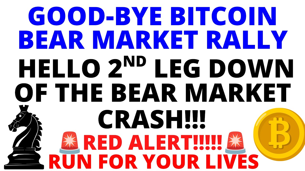 🚨🚨BTC Red Alert🚨🚨  Good-Bye Bitcoin Bear Market Rally, Hello 2nd Leg Down of the Bear Market CRASH