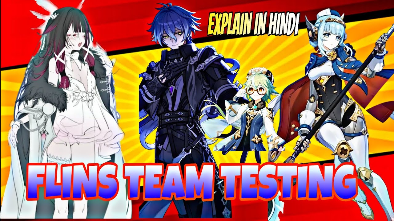 Flins Team Testing In Genshin Impact  | Columbina  & Ineffa | Explain In Hindi 