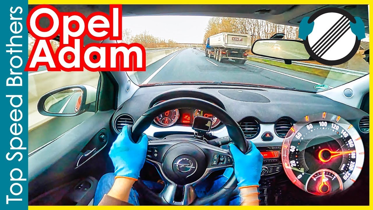 Opel Adam 1.2 ecoFLEX 69ps (2013) AUTOBAHN POV TOP SPEED 🚀