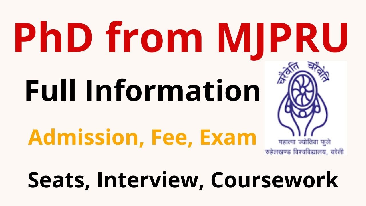 PhD admission 2023 in MJPRU Bareilly | PhD course details Rohilkhand University | PhD | Psycho Gyan