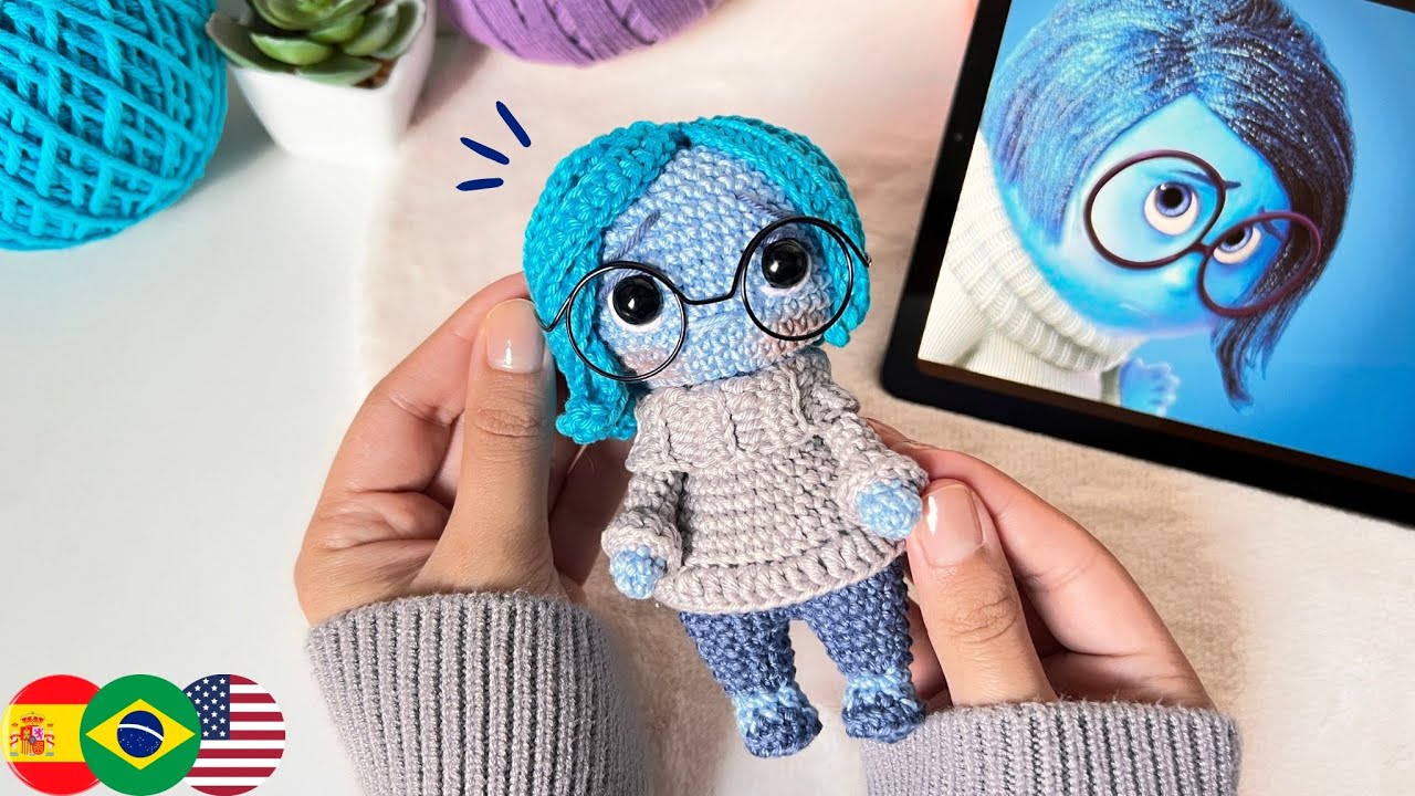 Tristeza Amigurumi Tutorial💙 | Personajes Intensamente Crochet