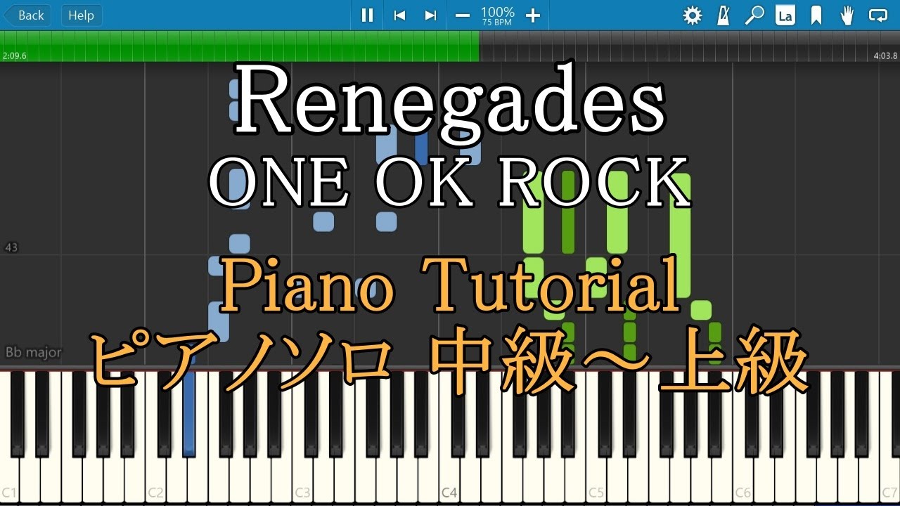 Renegades ONE OK ROCK Full ver. Piano Tutorial w/Score ピアノ 楽譜 中級～上級 フル RUROUNI KENSHIN: THE FINAL