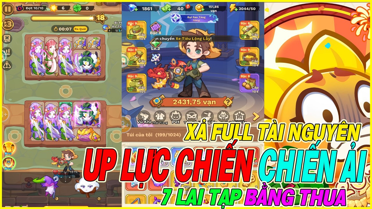 Chiến Tuyến Hướng Dương xả full tài nguyên up lực chiến chiến ải cực khó