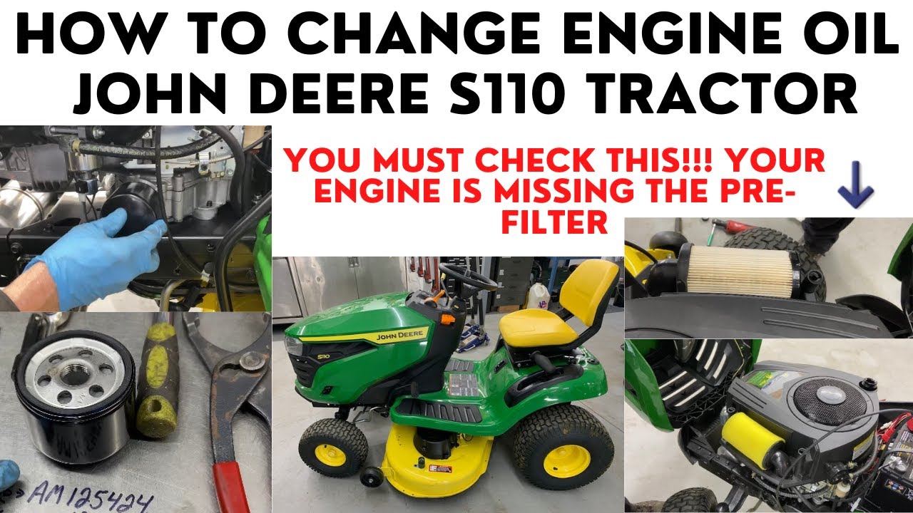 How to Change Oil John Deere S110 Lawn Tractor