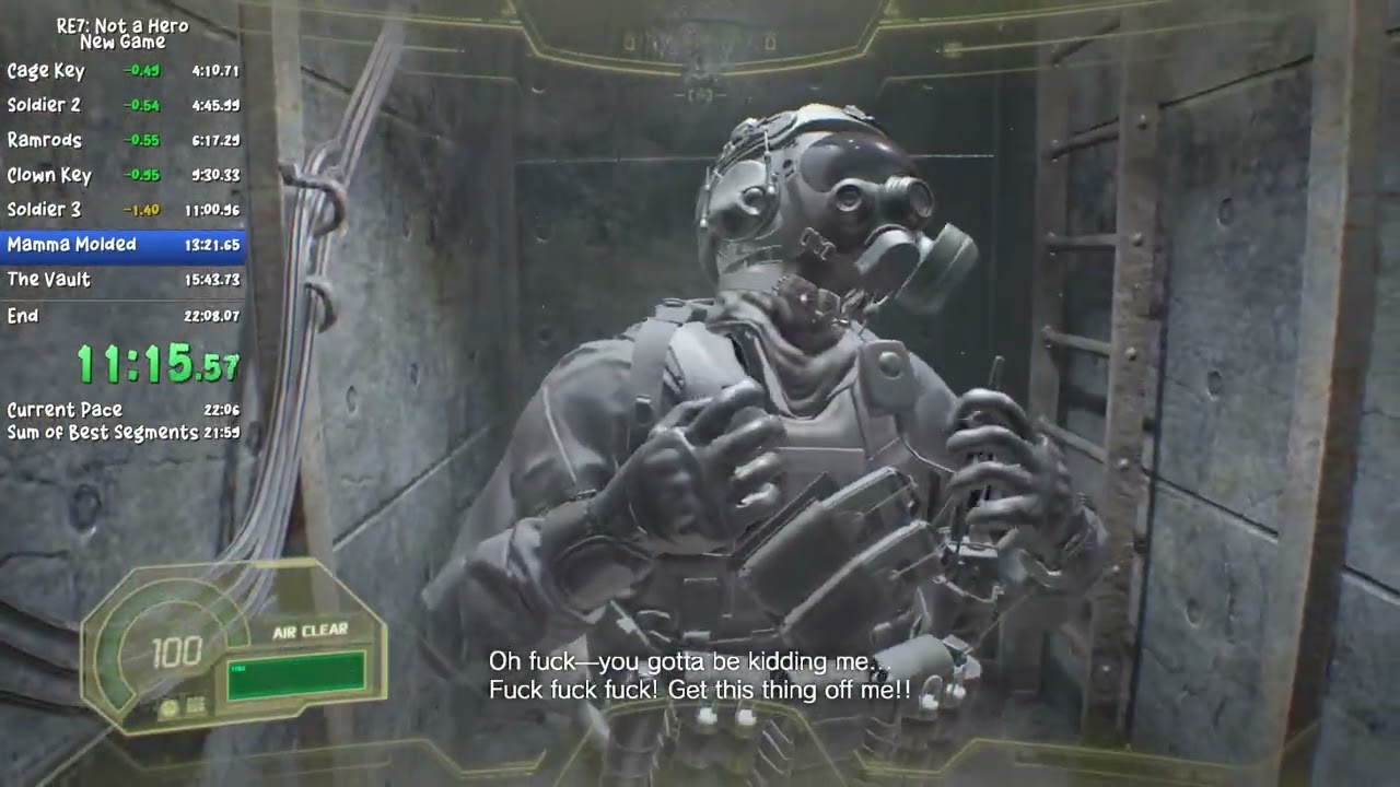 RE7: Not a Hero Speedrun | Easy New Game | 22:05 (PC)