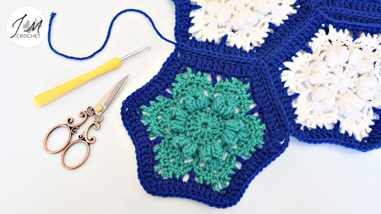 Stella's Snowflake Blanket | How to crochet a blanket w/ Stella's snowflakes | Hexagon motif blanket