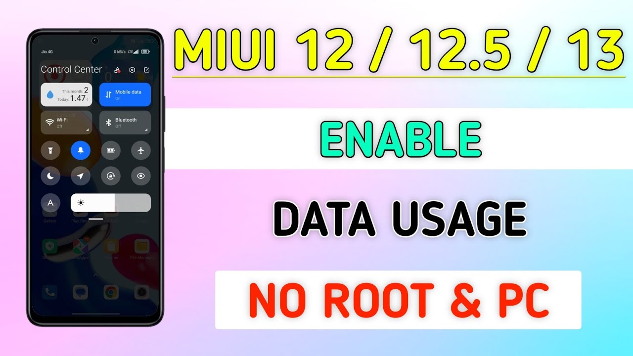Miui 13 Enable Control Centre Data Usage | Miui 13 Control Center Data Usage