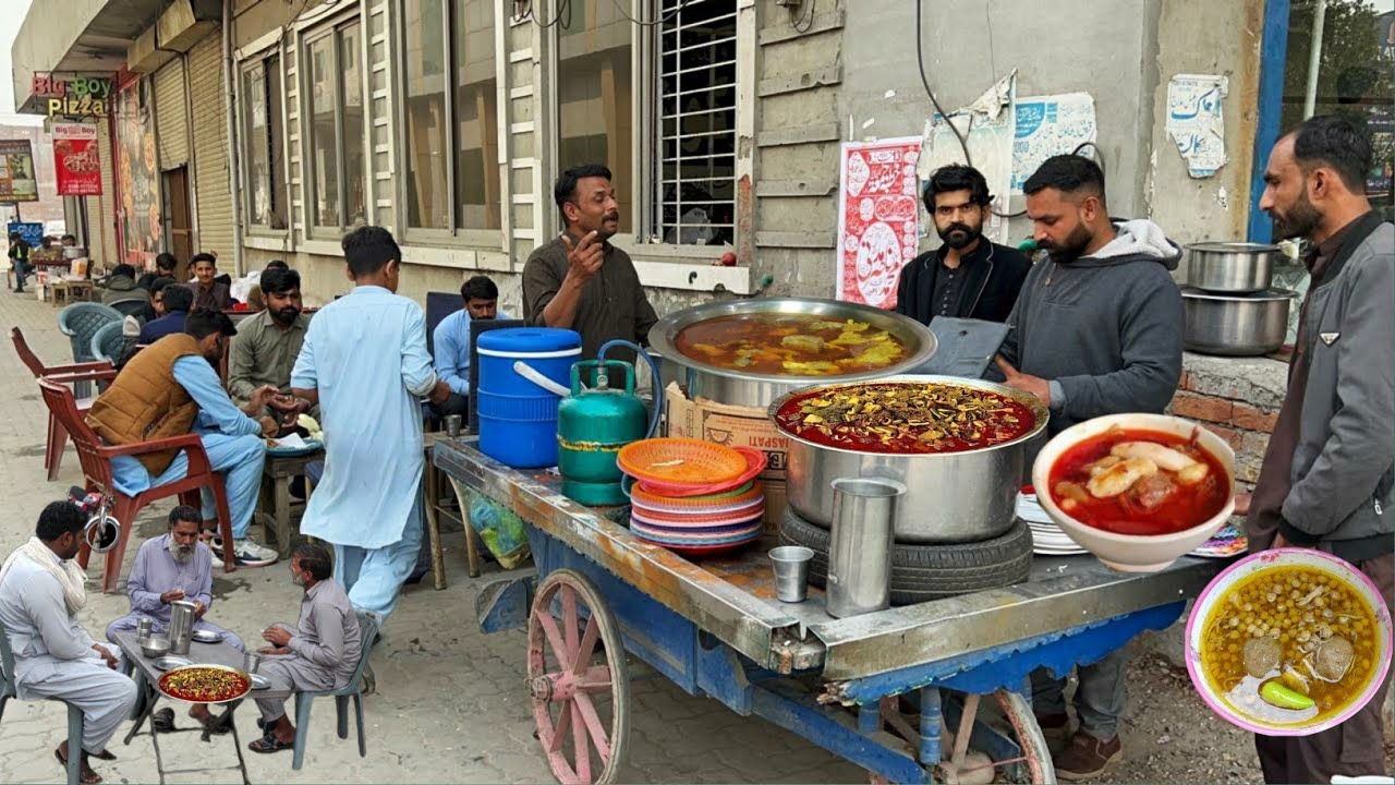 PAKISTANI DESI STREET BREAKFAST MEALS 😍 BONG PAYE,OJHRI’ SIRI PAYE | BEST OF STREET FOOD PAKISTAN