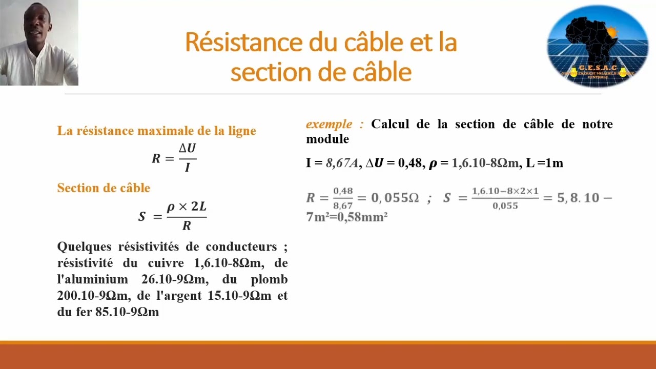 Calcul de la section de c&acirc;ble