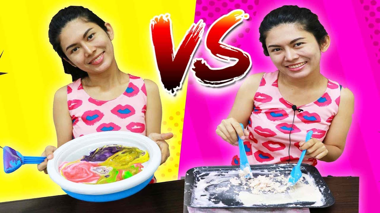 ไอติมผัดเครื่อง Vs ไอติมผัดDIYทำเอง  l Eve My Tube