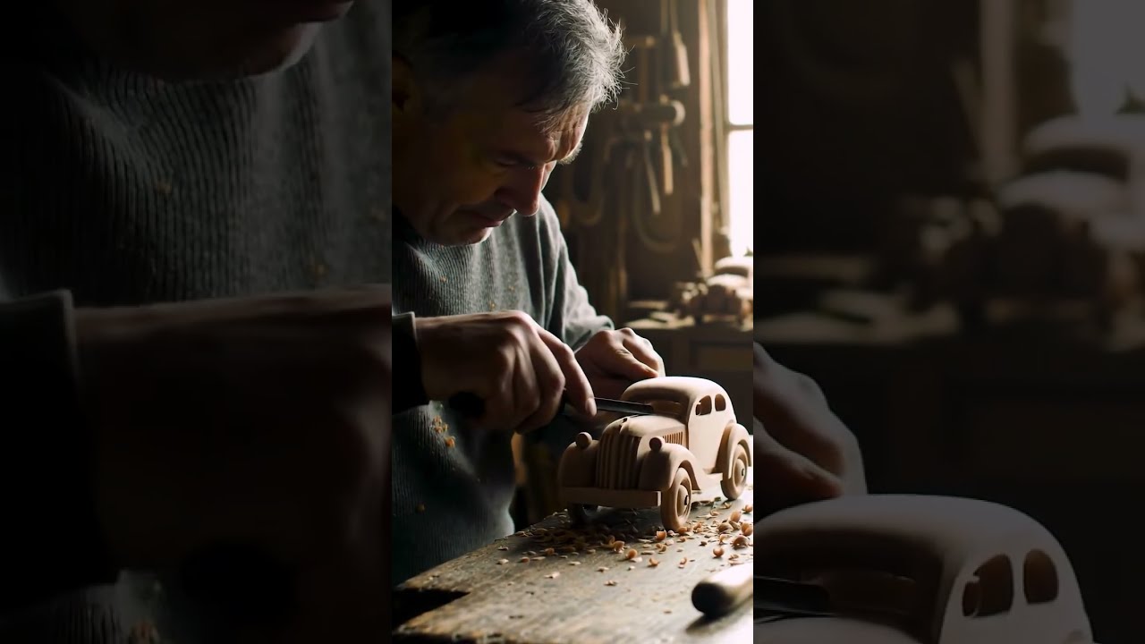 crafting a handmade #wooden  #toy  #car