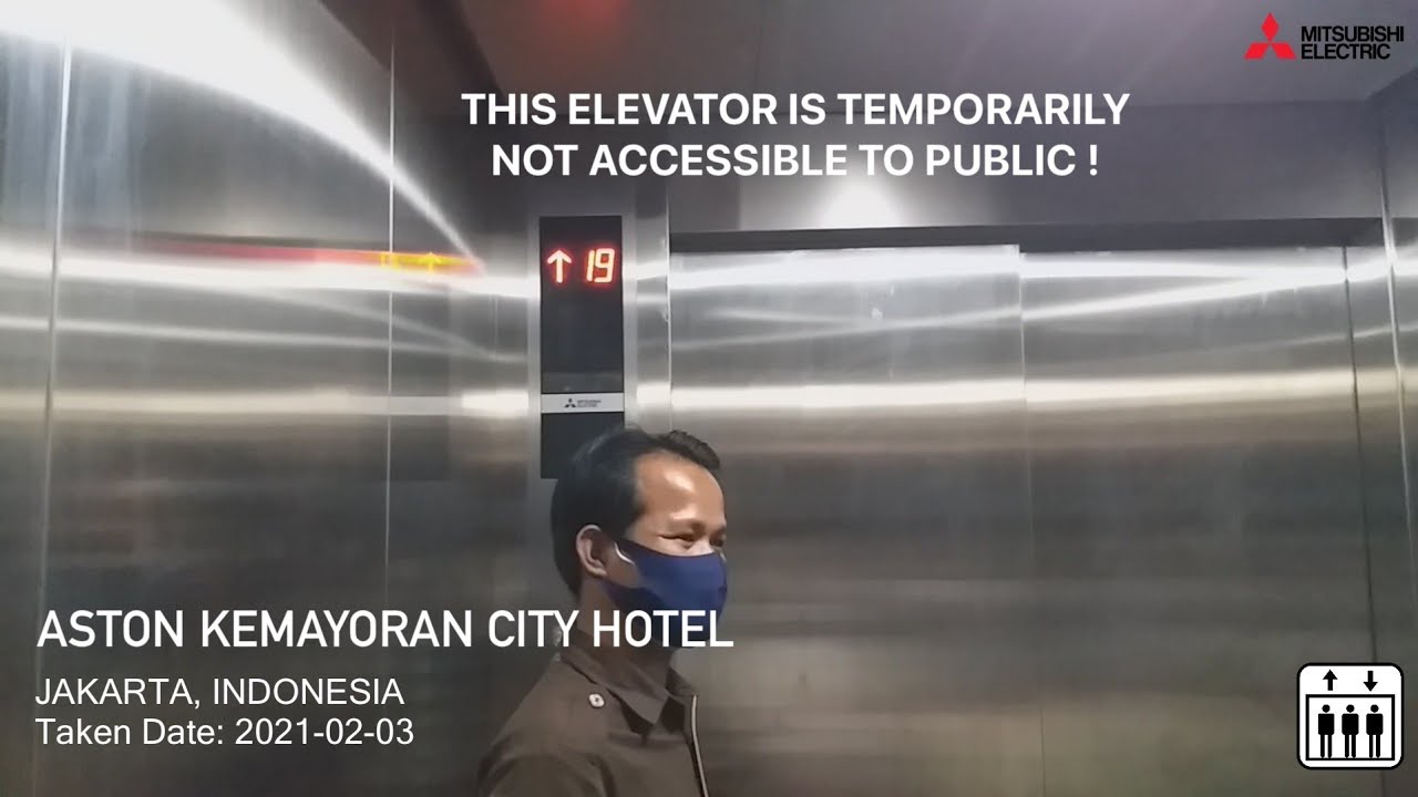 Mitsubishi Traction Service Elevator at Aston Kemayoran City Hotel, Jakarta