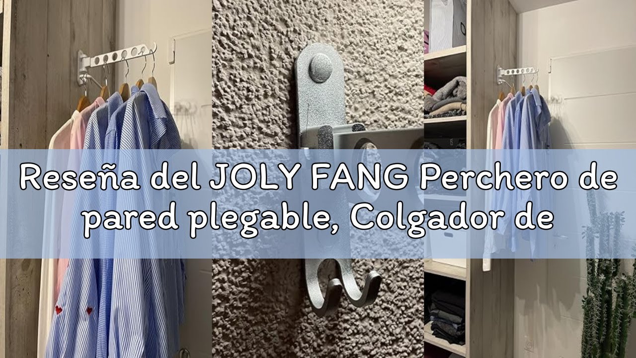 Reseña del JOLY FANG Perchero de pared plegable, Colgador de Ropa Montado Paredpara balcón, cuarto d